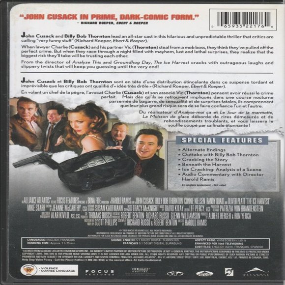 The Ice Harvest - 2005 Comedy Starring John Cusack & Billy Bob Thornton - DVD - Picture 2 of 2